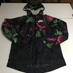 Nike Girls' Sportswear Windrunner Jacket Hooded Floral Size Large